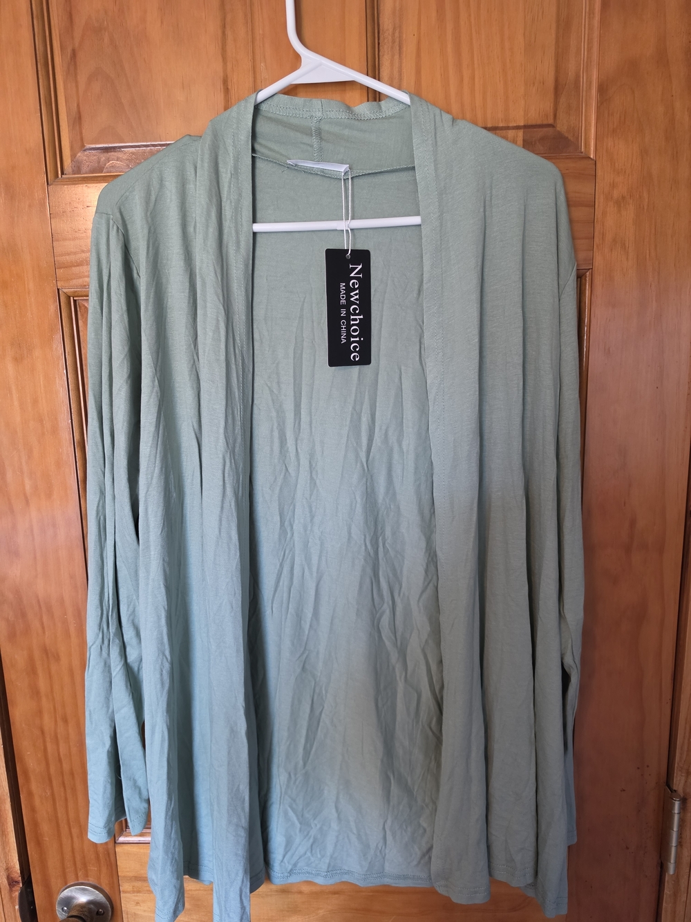 Lightweight Sage Green Open-Front Cardigan for Women